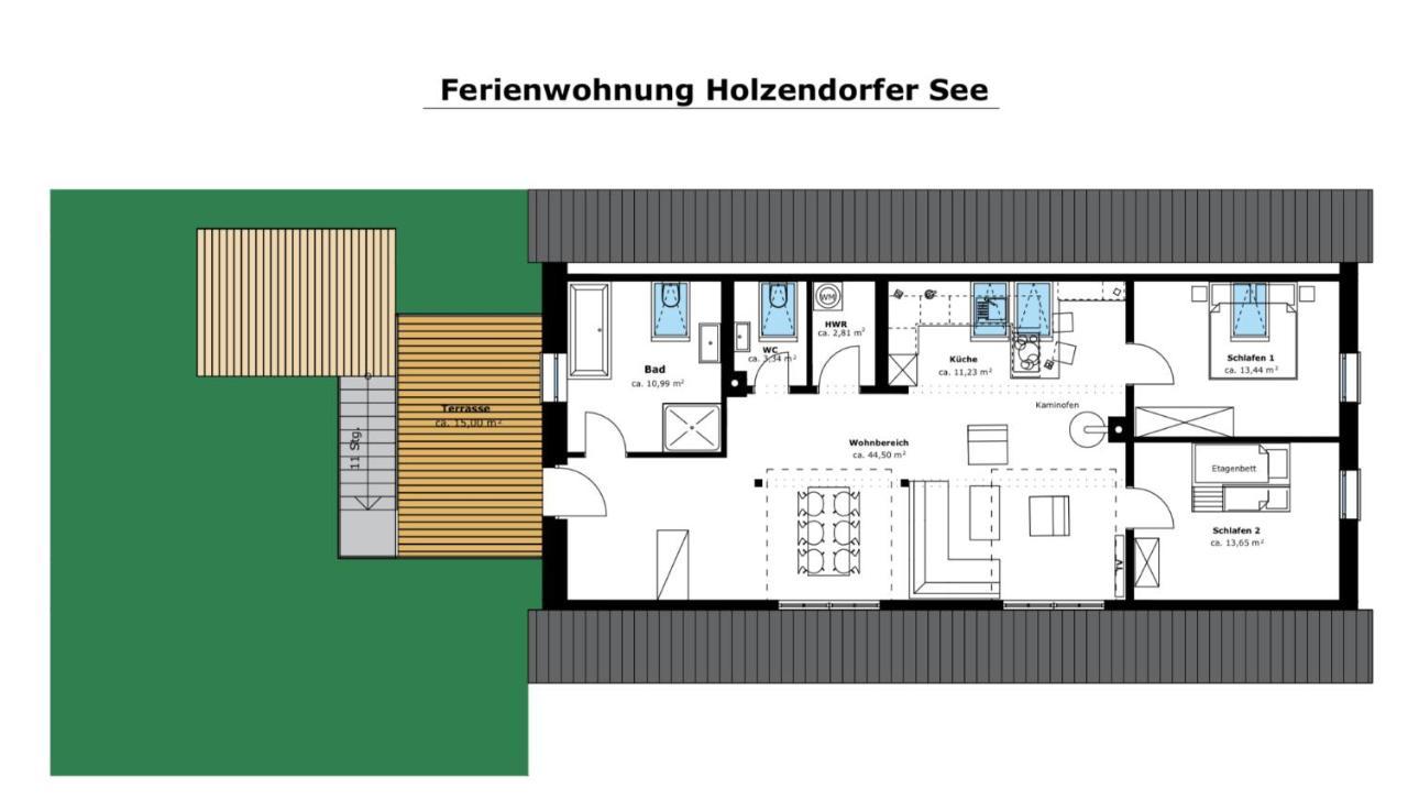 Ferienwohnung Holzendorfer See Holzendorf  المظهر الخارجي الصورة